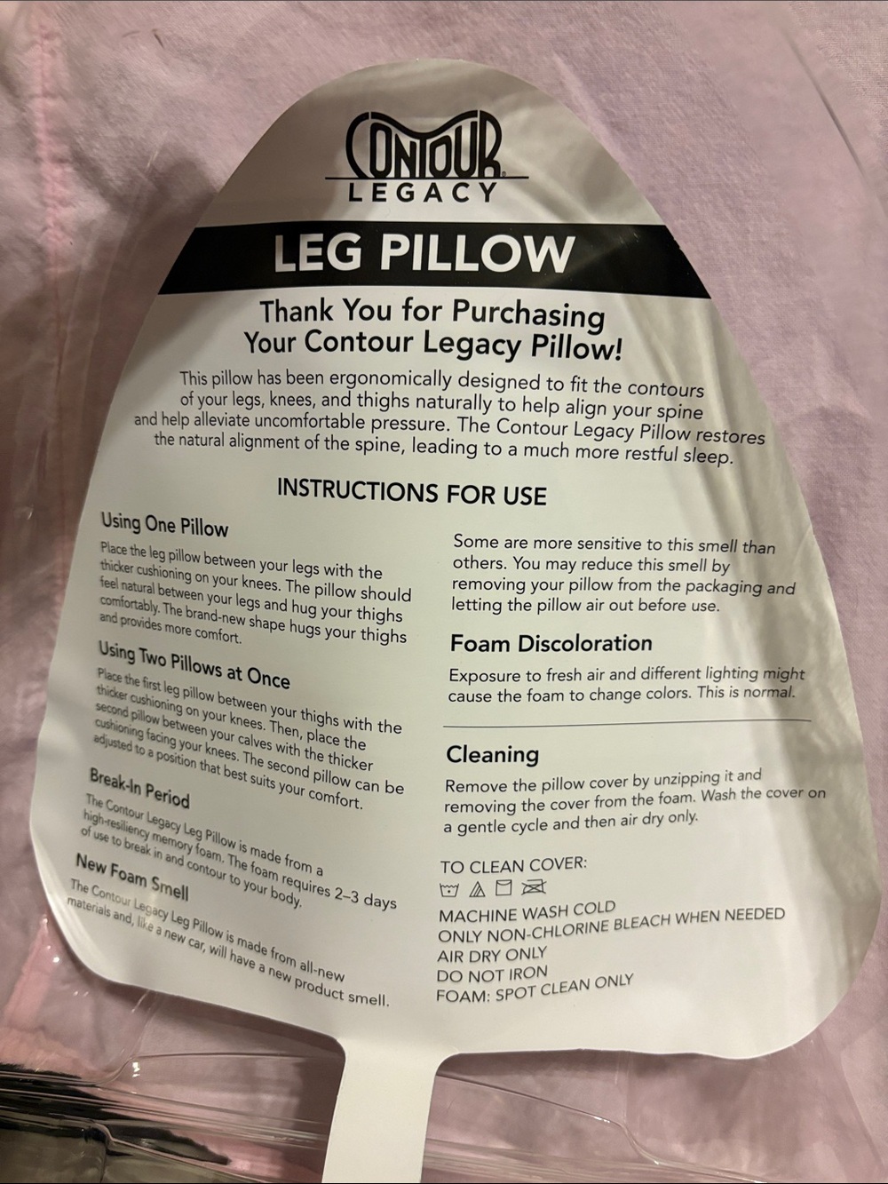 Contour Legacy Leg Pillow - White/Blue Packaging - Picture 7 of 7